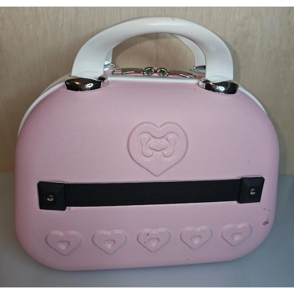 NEW HELLO KITTY Pink Water Diamond Makeup Travel Case Cosmetic Bag Hardshell
